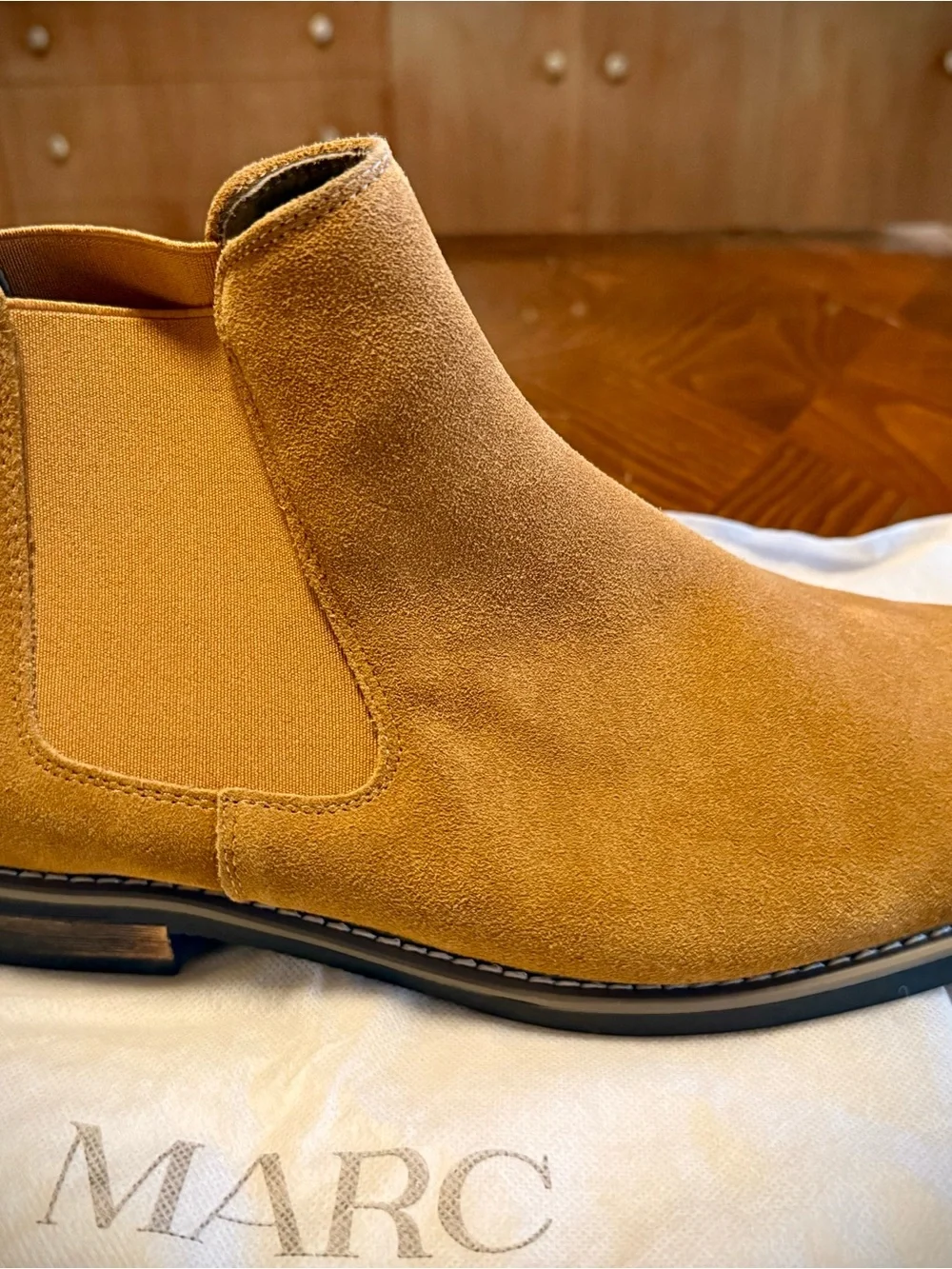 Bruno Marc Men’s Classic Chelsea Ankle Suede Boots